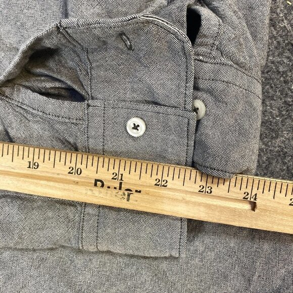 Under Armour Performance Oxford Shirt L Gray Solid Button Down Collar OCBD - Picture 8 of 8